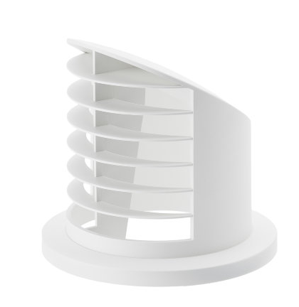 Angle deflector 90 mm 90 degree. white